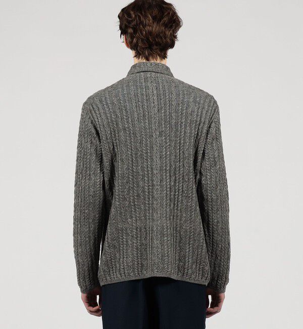 TOMORROWLAND MENS「プレミアムリネン ケーブルニットジャケット」|ニット・セーター|