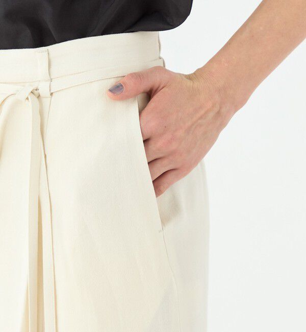 TOMORROWLAND collection「レーヨンリネンオックス サイドスリットスカート」|タイト|