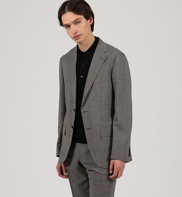 TOMORROWLAND MENS「Super120'sウールポリエステル シングルブレステッド2Bジャケット」|テーラードジャケット|