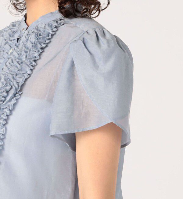 TOMORROWLAND collection「コットンシルクシャンブレー ペタルスリーブブラウス」|シャツ・ブラウス|
