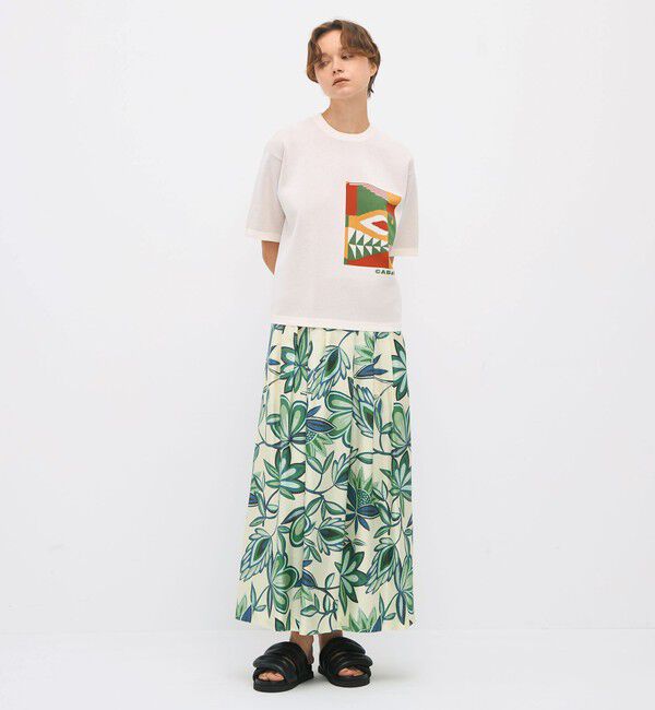 CABaN「CABaN フィッシュジャカード ハーフスリーブプルオーバー」|ニット・セーター|