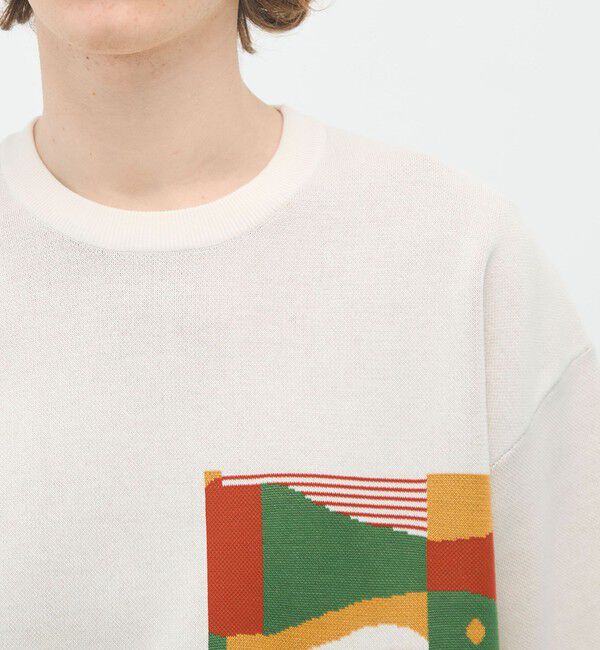 CABaN「CABaN フィッシュジャカード ハーフスリーブプルオーバー」|ニット・セーター|