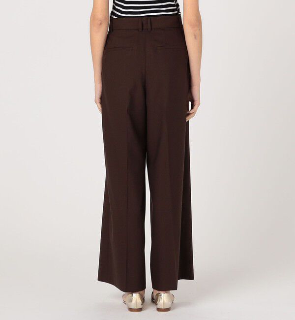 MACPHEE「ストレッチトロピカル タックワイドパンツ」|スラックス|