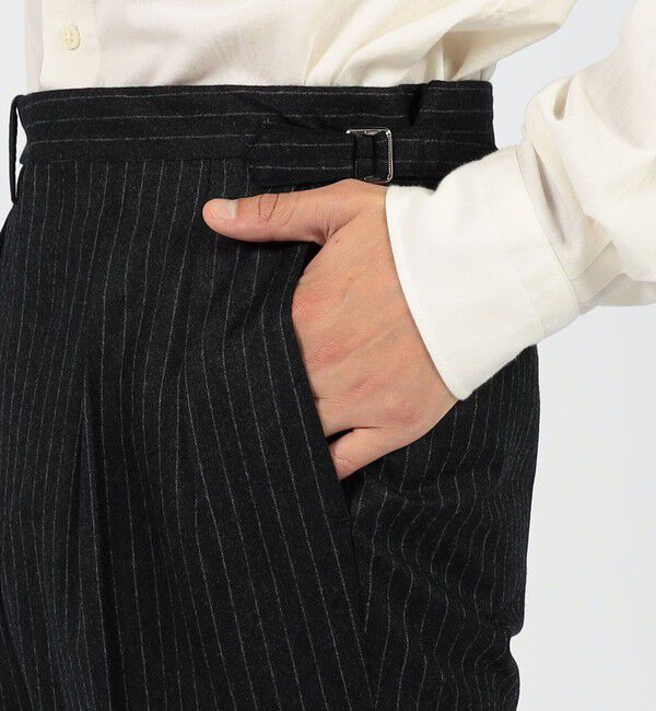 TOMORROWLAND MENS「ウールフランネル サイドアジャスター 2Pスラックス V.B.CANONICO」|スラックス|