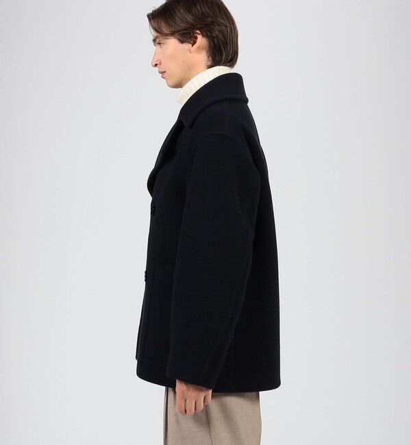 TOMORROWLAND MENS「ラムウールモッサー ダブルブレステッド4B Pコート」|ピーコート|