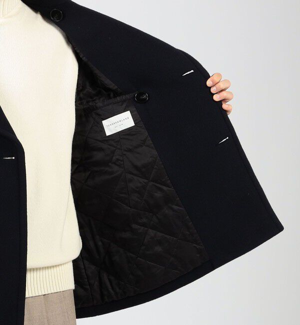 TOMORROWLAND MENS「ラムウールモッサー ダブルブレステッド4B Pコート」|ピーコート|