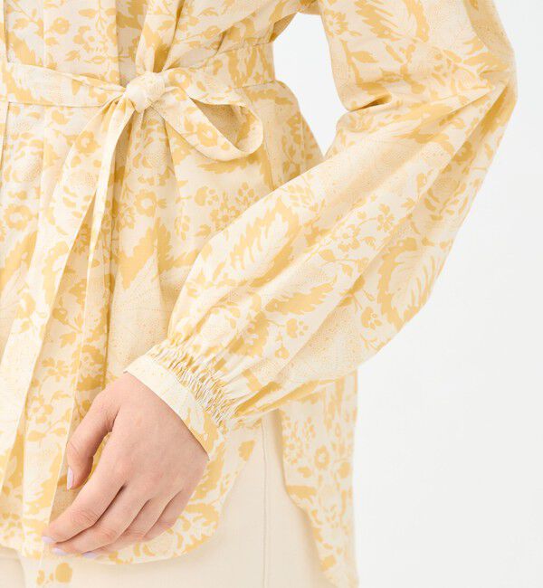 SOULEIADO「コットンローンプリント シャーリングチュニックブラウス」|シャツ・ブラウス|