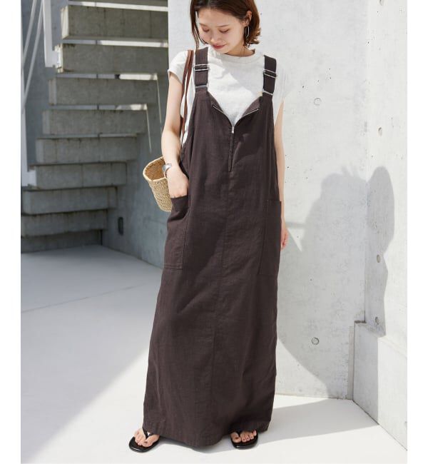 SLOBE IENA「《WEB/一部店舗限定/追加2》アイラインジャンパースカート」|ワンピース|