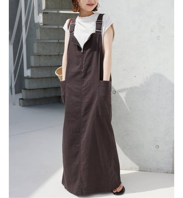 SLOBE IENA「《WEB/一部店舗限定/追加2》アイラインジャンパースカート」|ワンピース|