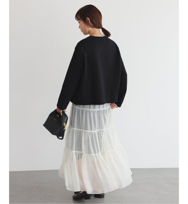 SLOBE IENA「シアーオーガンジーティアードスカート」|スカート|