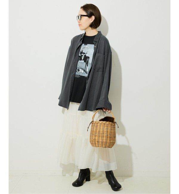 SLOBE IENA「シアーオーガンジーティアードスカート」|スカート|