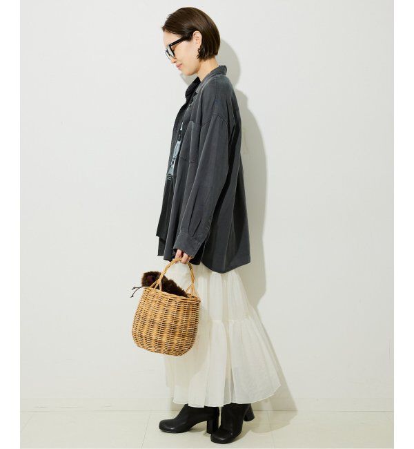 SLOBE IENA「シアーオーガンジーティアードスカート」|スカート|