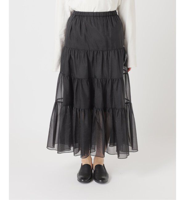 SLOBE IENA「シアーオーガンジーティアードスカート」|スカート|