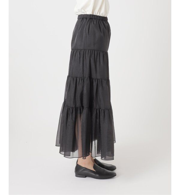 SLOBE IENA「シアーオーガンジーティアードスカート」|スカート|