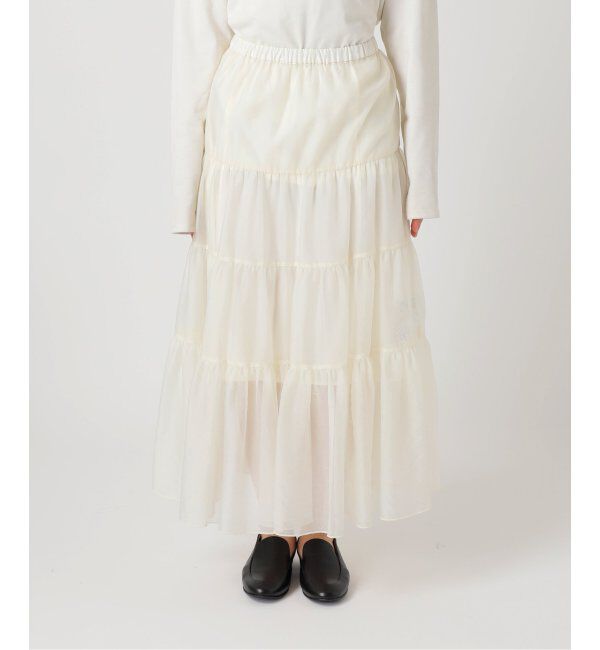 SLOBE IENA「シアーオーガンジーティアードスカート」|スカート|