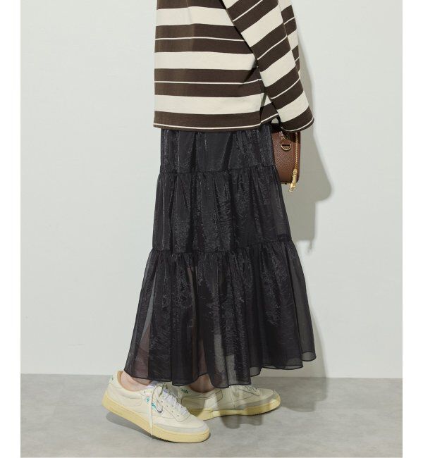 SLOBE IENA「シアーオーガンジーティアードスカート」|スカート|