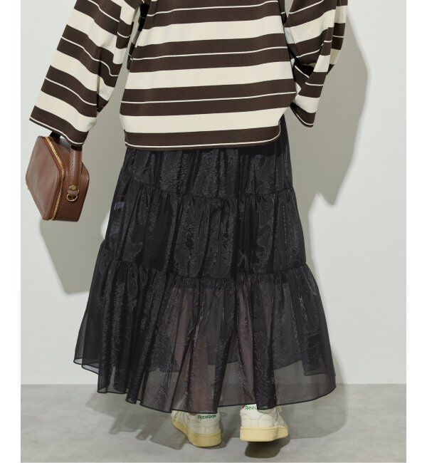 SLOBE IENA「シアーオーガンジーティアードスカート」|スカート|
