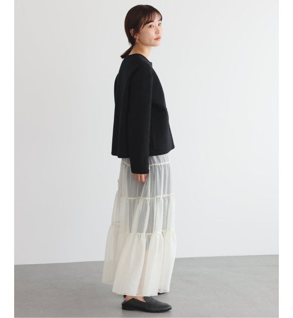 SLOBE IENA「シアーオーガンジーティアードスカート」|スカート|