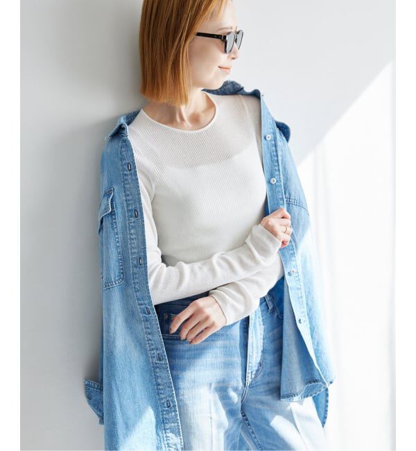 SLOBE IENA「《WEB限定/追加2》スイビハイゲージプルオーバー」|ニット・セーター|