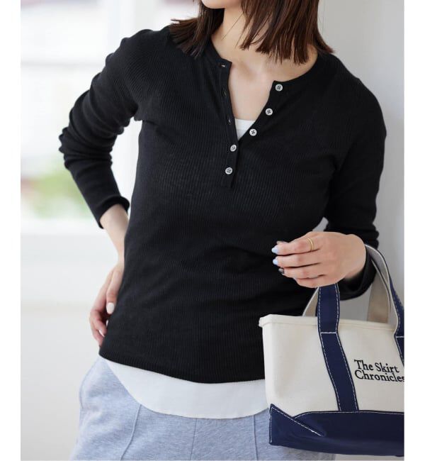 SLOBE IENA「《WEB限定/追加》スイビハイゲージヘンリープルオーバー」|ニット・セーター|