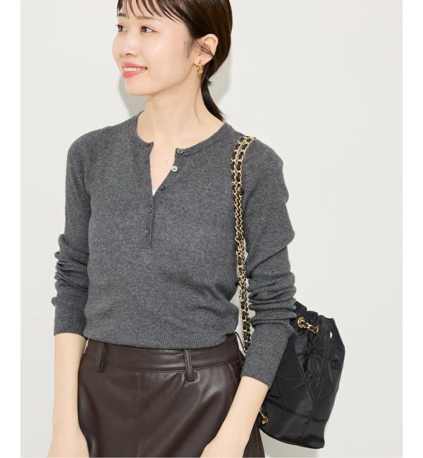 SLOBE IENA「《WEB限定/追加》スイビハイゲージヘンリープルオーバー」|ニット・セーター|