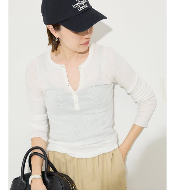 SLOBE IENA「《WEB限定/追加》スイビハイゲージヘンリープルオーバー」|ニット・セーター|