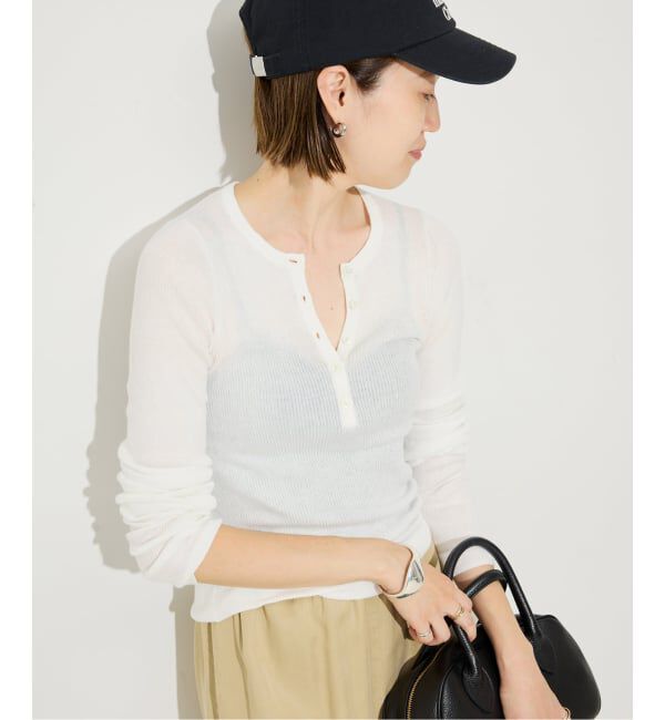 SLOBE IENA「《WEB限定/追加》スイビハイゲージヘンリープルオーバー」|ニット・セーター|
