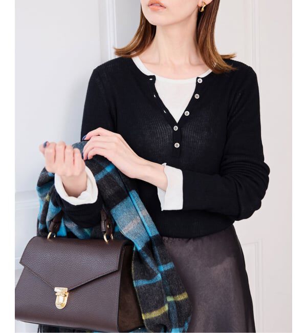 SLOBE IENA「《WEB限定/追加》スイビハイゲージヘンリープルオーバー」|ニット・セーター|