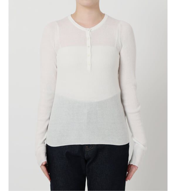 SLOBE IENA「《WEB限定/追加》スイビハイゲージヘンリープルオーバー」|ニット・セーター|