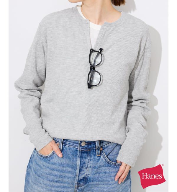 SLOBE IENA「HANES/ヘインズ SLOBE別注 WAFFLE 2パックカットソー」|Tシャツ・カットソー|グレーA