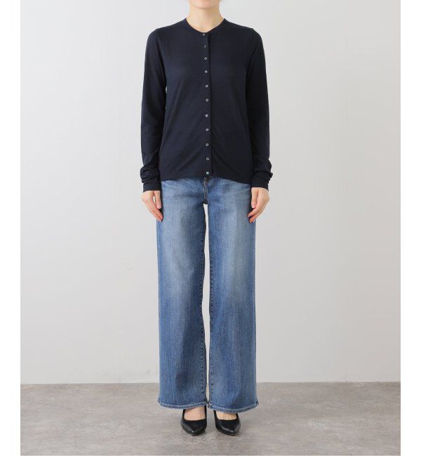 SLOBE IENA「シアー天竺 クルーネックカーディガン」|カーディガン|