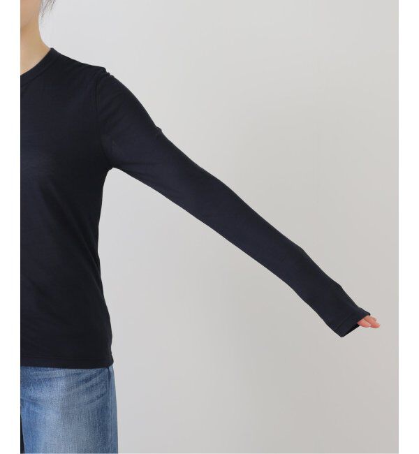 SLOBE IENA「シアー天竺 クルーネックカーディガン」|カーディガン|