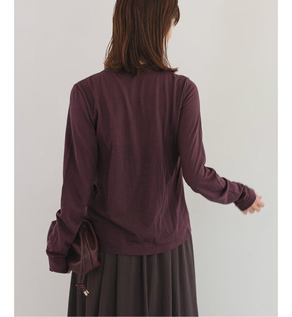 SLOBE IENA「シアー天竺 クルーネックカーディガン」|カーディガン|