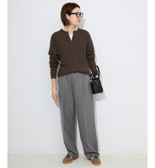 SLOBE IENA「パウダーツイルイージーテーパードパンツ」|その他|