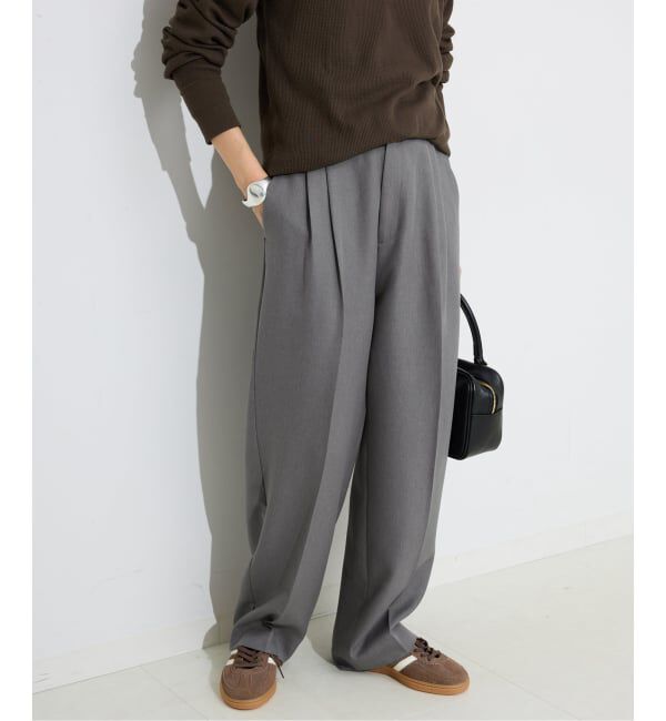 SLOBE IENA「パウダーツイルイージーテーパードパンツ」|その他|