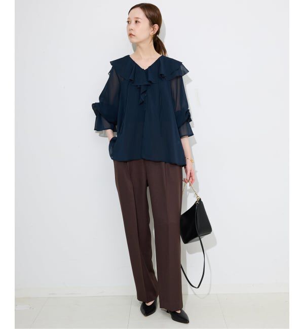 SLOBE IENA「パウダーツイルイージーテーパードパンツ」|その他|