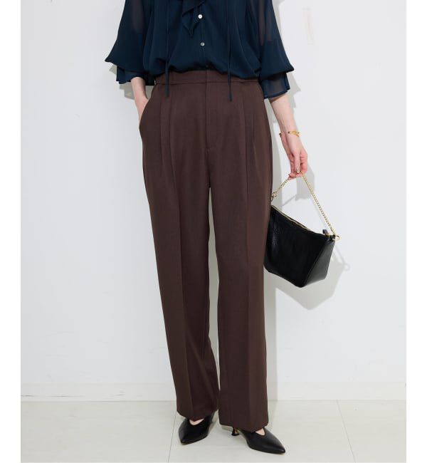 SLOBE IENA「パウダーツイルイージーテーパードパンツ」|その他|