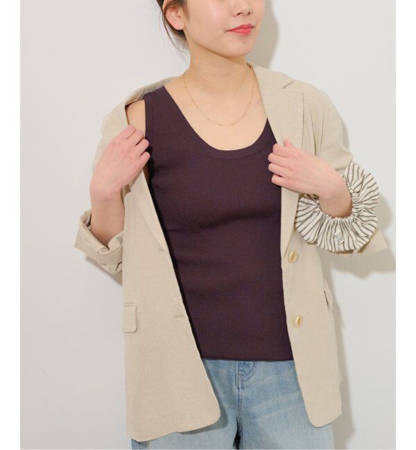 JOURNAL STANDARD relume「《追加3》Vis/Polyクルーネックリブタンクトップ」|タンクトップ|