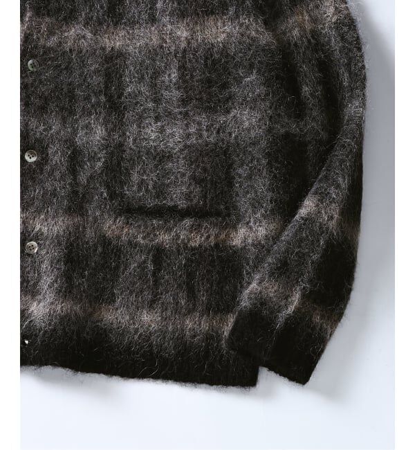 J.S.Homestead「Stead / ステッド モヘヤ ミックス プレイド カーディガン」|カーディガン|