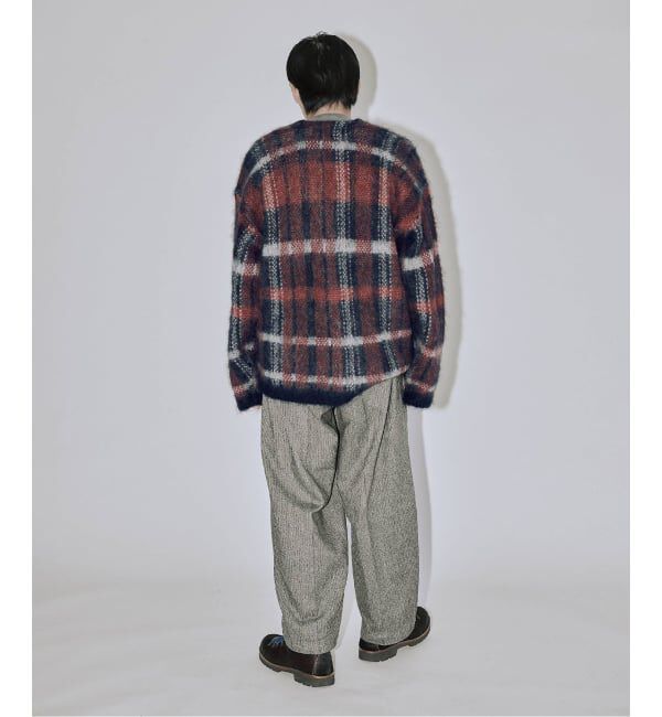 J.S.Homestead「Stead / ステッド モヘヤ ミックス プレイド カーディガン」|カーディガン|