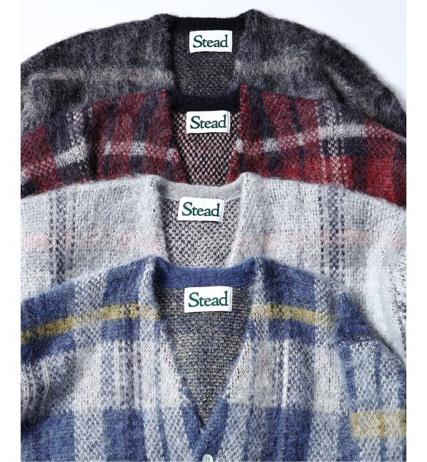 J.S.Homestead「Stead / ステッド モヘヤ ミックス プレイド カーディガン」|カーディガン|