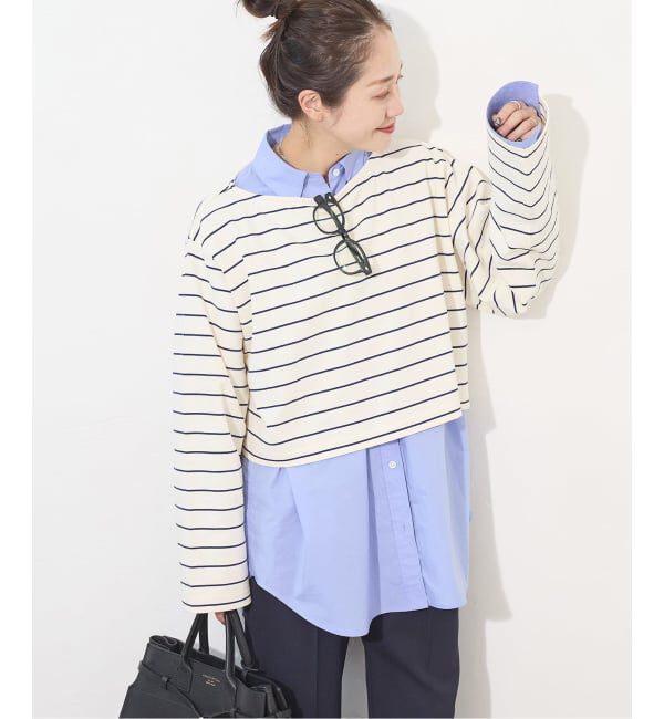 JOURNAL STANDARD「カラーボーダーショートCS」|Tシャツ・カットソー|ネイビー