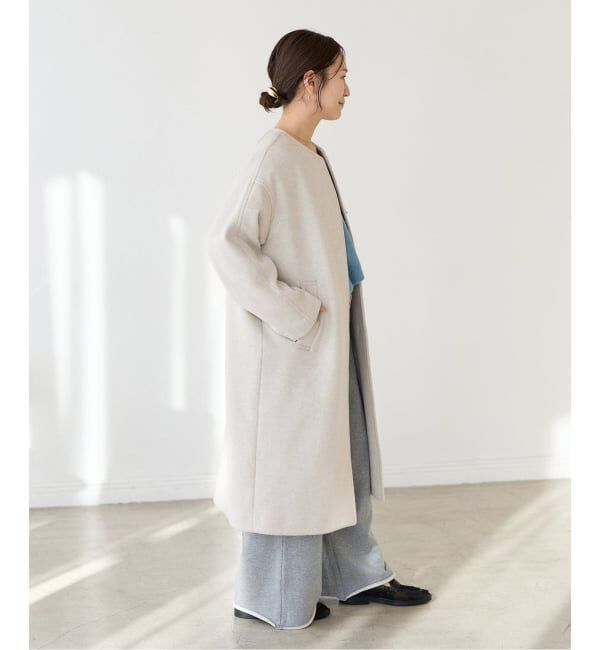 JOURNAL STANDARD「スーパー120ビーバーノーカラーコート」|ノーカラーコート|