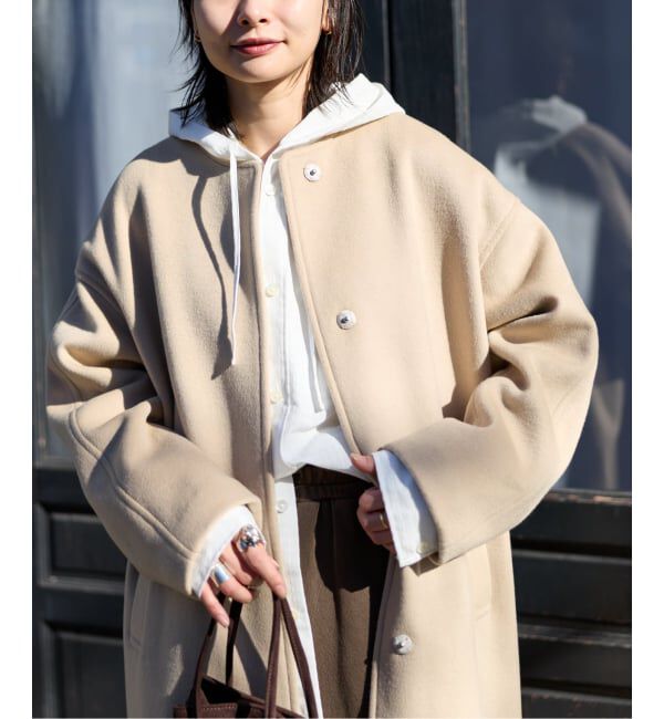 JOURNAL STANDARD「スーパー120ビーバーノーカラーコート」|ノーカラーコート|