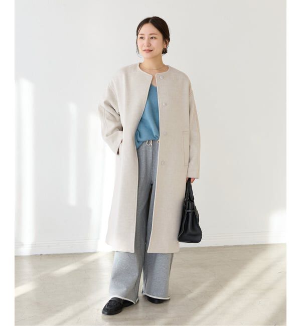 JOURNAL STANDARD「スーパー120ビーバーノーカラーコート」|ノーカラーコート|