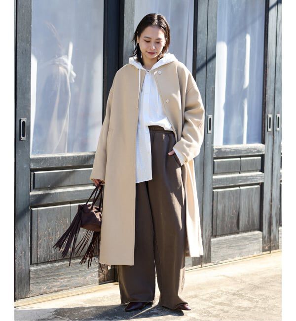 JOURNAL STANDARD「スーパー120ビーバーノーカラーコート」|ノーカラーコート|