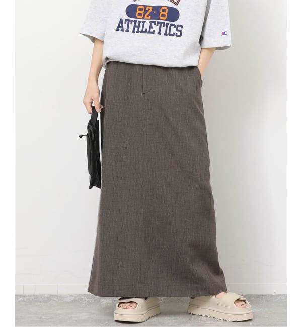JOURNAL STANDARD relume「［26SS新作 / 防シワ］メランジドビーIラインスカート」|スカート|ブラウン
