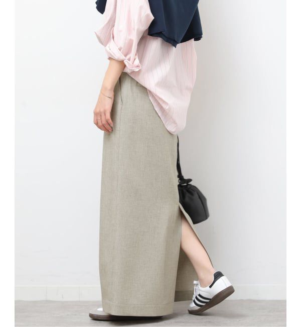 JOURNAL STANDARD relume「［26SS新作 / 防シワ］メランジドビーIラインスカート」|スカート|ベージュ