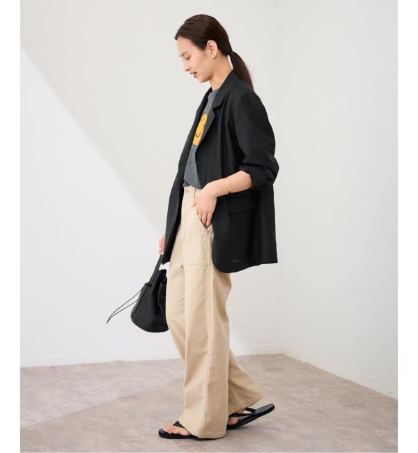 FRAMeWORK「TWトリアセトロピカルシアージャケット」|テーラードジャケット|