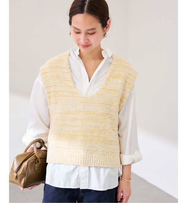 FRAMeWORK「メランジニットベスト」|ニット・セーター|